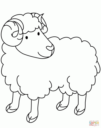 Ram coloring page | Free Printable Coloring Pages