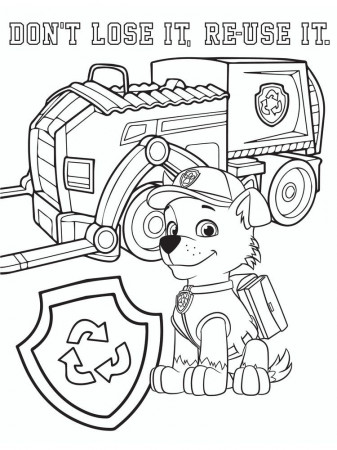 Paw Patrol Coloring Pages Rocky. The following is our collection of Easy Paw  Patrol Coloring … | Paw patrol coloring pages, Paw patrol coloring, Bear coloring  pages
