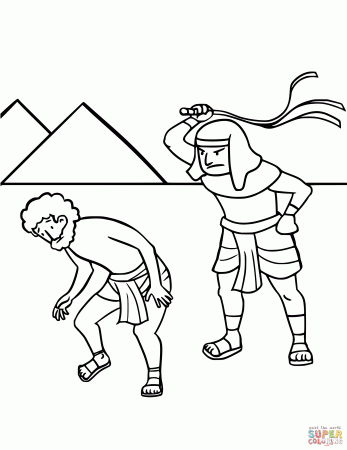 Israel's Enslavement in Egypt coloring page | Free Printable Coloring Pages