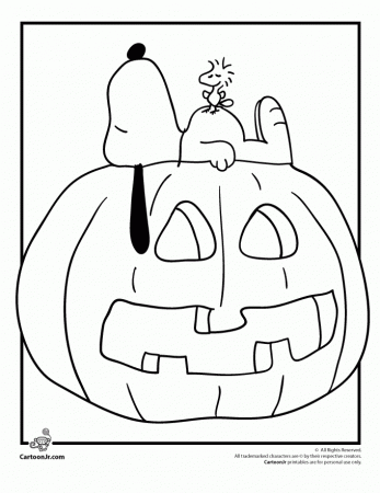 Snoopy Pumpkin Coloring Pages, Snoopy Halloween Coloring Pages AZ ...