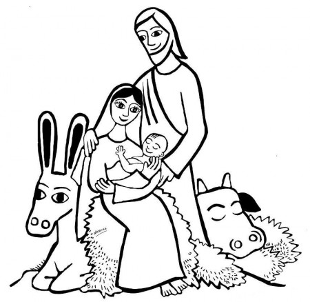 7 Pics of Coloring Page Bible Jesus Birth - Nativity scene ...