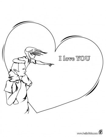 I love you coloring pages - Hellokids.com