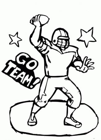 An American Football Player in His Winning Pose Coloring Page ...