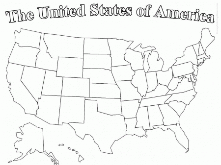 united states map coloring page - High Quality Coloring Pages