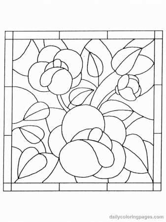 Stained Glass - Coloring Pages for Kids and for Adults
