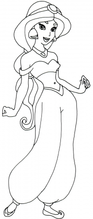 Princess Jasmine Coloring Pages Printable - Coloring Page