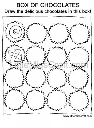 Crafts - Sweets - Chocolate Doodle Coloring Page