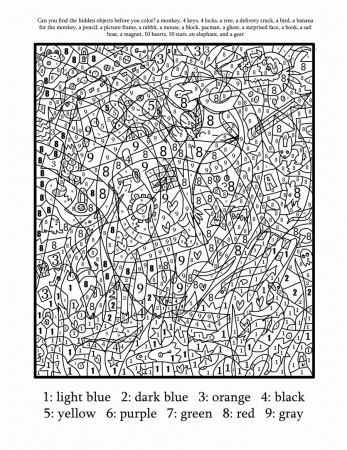 Color By Number Printables For Adults - Coloring Page Photos
