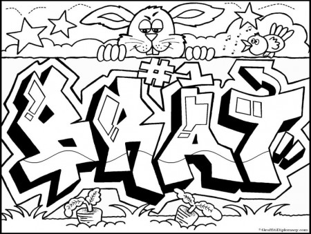 Graffiti Coloring Book "Because Y's A Crooked Letter" by Graffiti ...