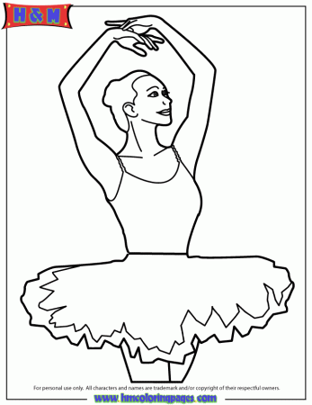 Free Printable Ballerina Coloring Pages | H & M Coloring Pages