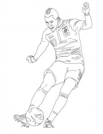 Karim Benzema France Soccer Coloring Pages - Coloring Cool