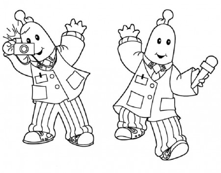 Funny Bananas in Pyjamas 1 Coloring Page - Free Printable Coloring Pages  for Kids