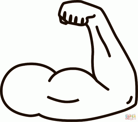 Muscle coloring page | Free Printable Coloring Pages