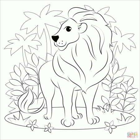 Lion coloring page | Free Printable Coloring Pages