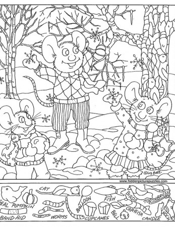 Hidden Object coloring pages
