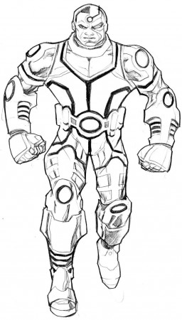 Dc Cyborg Coloring Pages Sketch Coloring Page