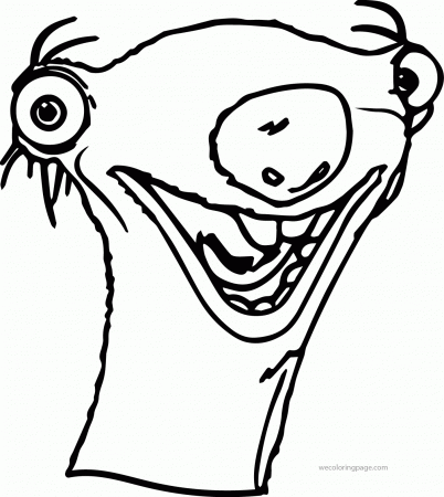 Face Ice Age Sid Coloring Page | Wecoloringpage