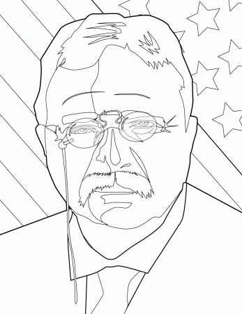 Theodore Roosevelt Coloring Page - Handipoints