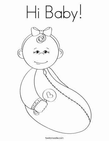New Baby Coloring Pages - Twisty Noodle