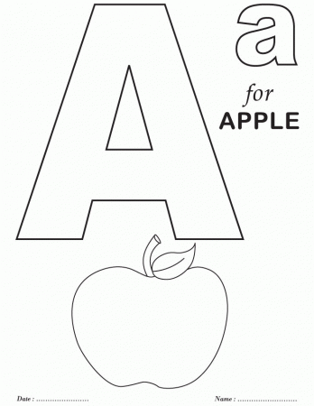 Alphabet Colouring Worksheets For Preschoolers - High Quality ...