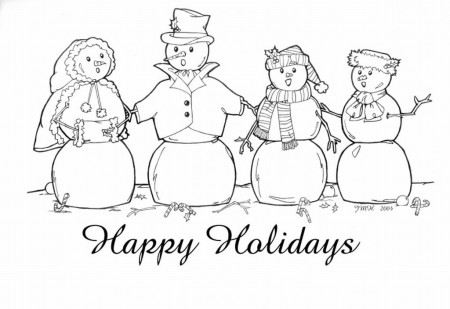 Happy Holidays Coloring Pictures - High Quality Coloring Pages