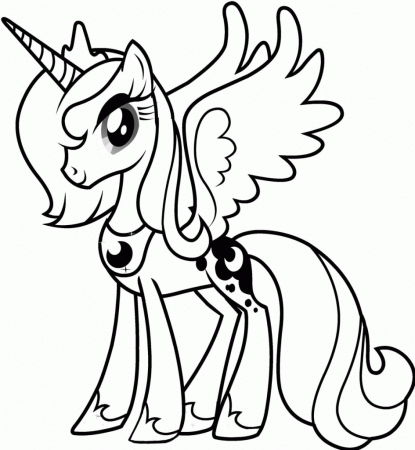 My Little Pony Princess Luna Posing Coloring Pages For Kids #gyT ...