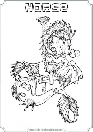 Carousel Horse Coloring Pages To Print | Printable Coloring Pages