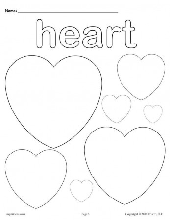 8 Heart Worksheets: Tracing, Coloring Pages, Cutting & More! – SupplyMe