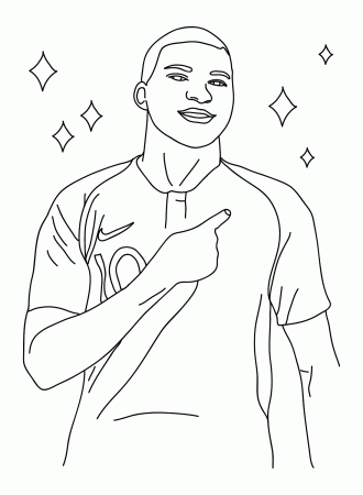 Kylian Mbappé Printable Coloring Pages - Kylian Mbappé Coloring Pages - Coloring  Pages For Kids And Adults