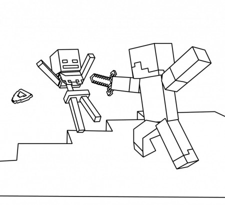 Cartoon Minecraft Wither coloring page - Free Coloring Library