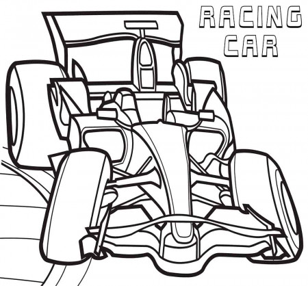 Racing Car Formula 1 Printable to Coloring Pages Free - Ecolorings.info