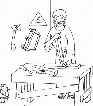joseph the carpenter coloring page - Clip Art Library