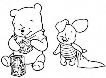 Baby Pooh Coloring Page