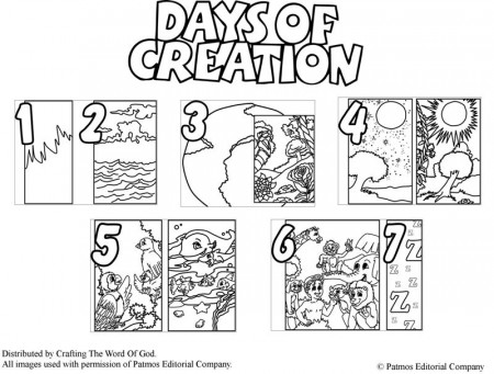 Days Of Creation - Coloring Pages for Kids and for Adults