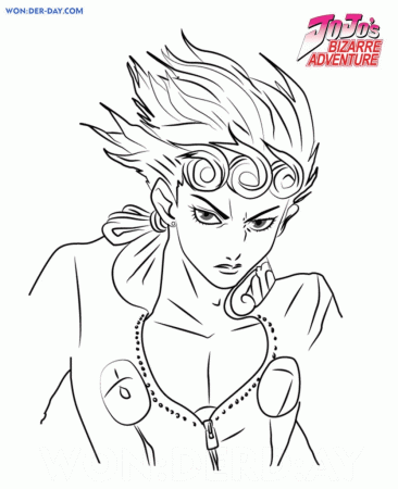 Giorno Giovanna in JoJo's Bizarre Adventure Coloring Pages - JoJo's Bizarre  Adventure Coloring Pages - Coloring Pages For Kids And Adults