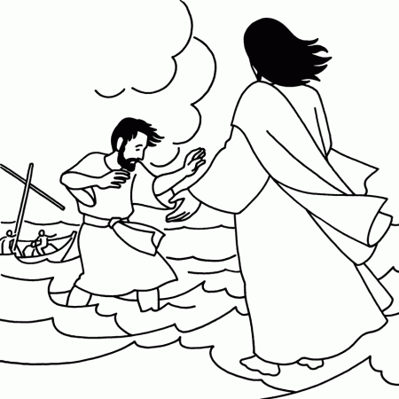 Bible lessons for kids | Peter walks on water, Sunday school coloring pages,  Jesus walk on water