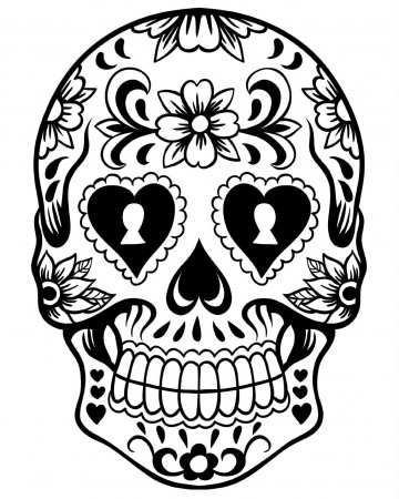 49 Marvelous Dia De Los Muertos Sugar Skull Coloring Pages Photo Ideas –  haramiran