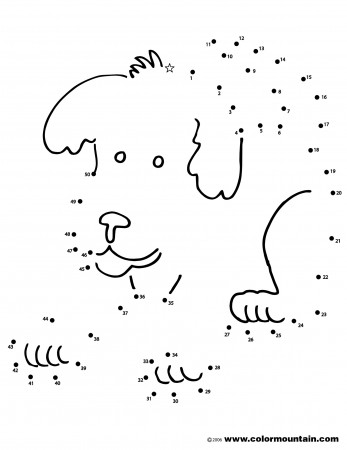 Dog Dot to Dot Coloring Page - Create A Printout Or Activity