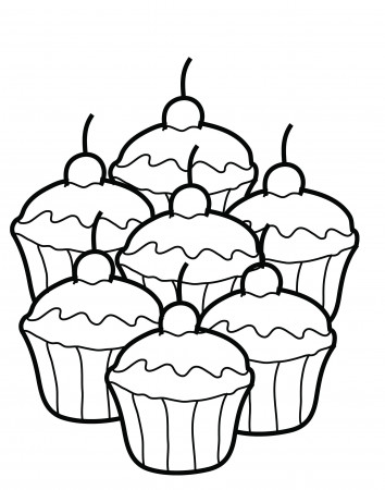 Muffin Coloring Page
