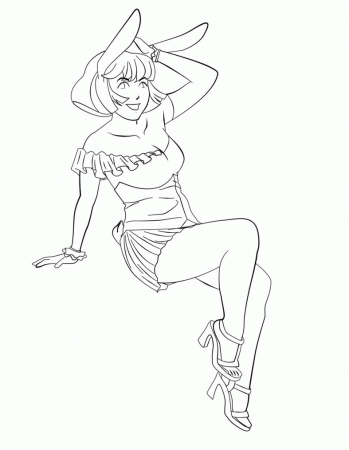 Pin up girl coloring pages Photo 