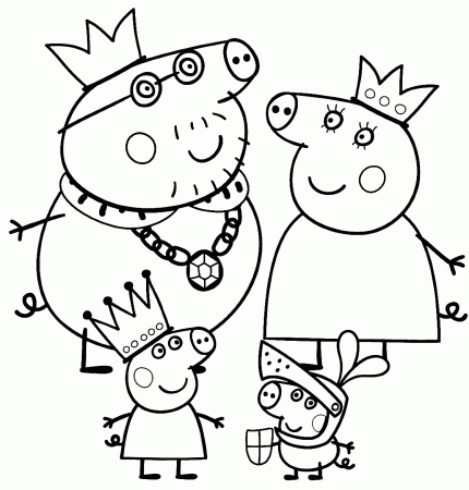13 Pics of Peppa Pig Family Coloring Pages - Peppa Pig Coloring ...