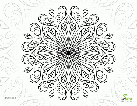 free printable coloring pages for adults advanced Romantic Flower