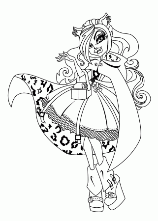 High coloring pages clawdeen wolf monsterhigh characters coloring ...