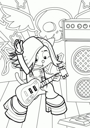 Rock star coloring pages for kids
