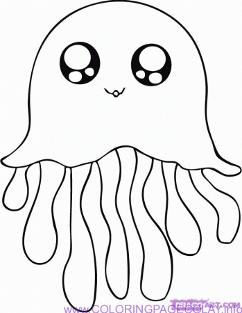 Cute Animals Coloring Pages: Jellyfish