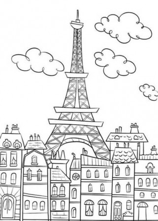 Nice Eiffel Tower Coloring Page - Free Printable Coloring Pages for Kids