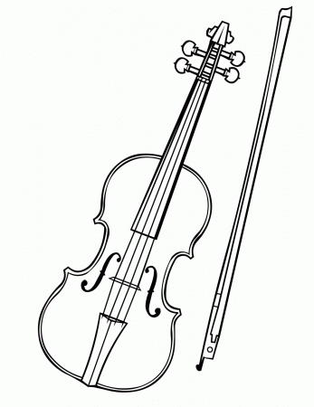 Violin Coloring Page - Handipoints