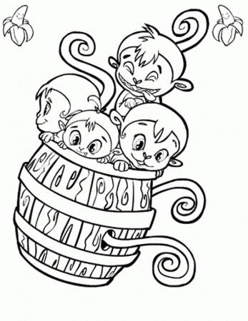 Baby Monkeys Coloring Pages - coloringmania.pw | coloringmania.pw