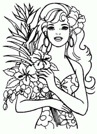 Beautiful Barbie Coloring Pages Printable