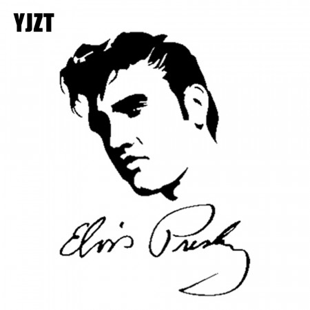 YJZT 12.7CM*17.8CM Rock Elvis Presley Vinyl Motorcycle Car Sticker Decals  Black/Silver C13 000556|Car Stickers| - AliExpress